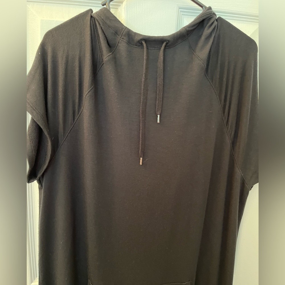 Athleta! Black casual dress hoodie Sz L - Picture 3 of 9